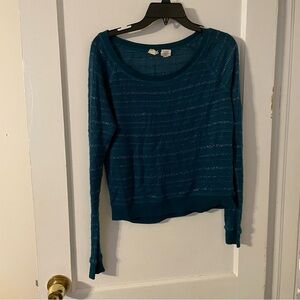 Teal Long Sleeve Knit Top